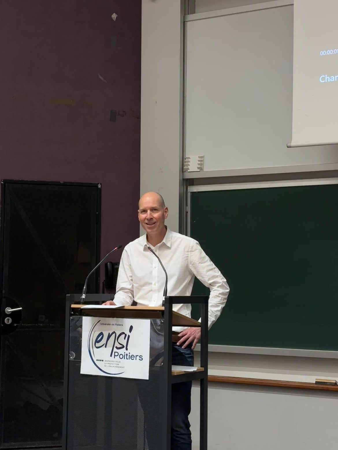 Anthony Viaux au pupitre de l'ENSIP Poitiers